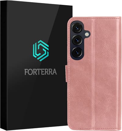 Hoesje Geschikt voor Samsung Galaxy S26 - Luxe Bookcase - Walletcase Hoes - Portemonnee - Cover - Rosé goud