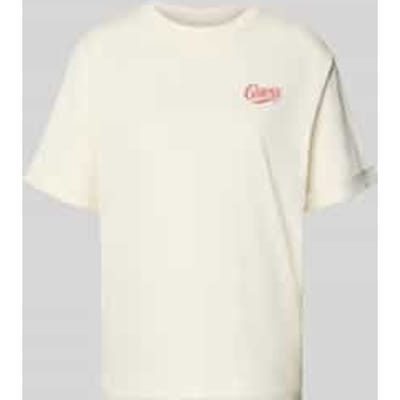 relaxed fit T-shirt met siersteentjes model 'Emotional'
