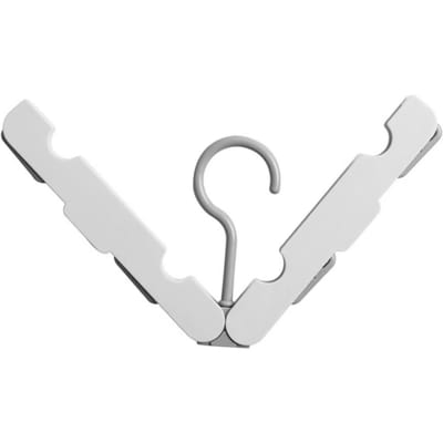 Draagbare Kledinghanger met Meerdere Klemmen en Antislip Clips voor Reizen, Buitenavontuur en Magische Sokkendroging wit
