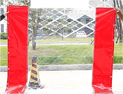 Buitengordijn Waterdicht - Transparant Tarp - Terras Beschermen - Zelfsamenvoegend Materiaal - 29x19 m - Helder