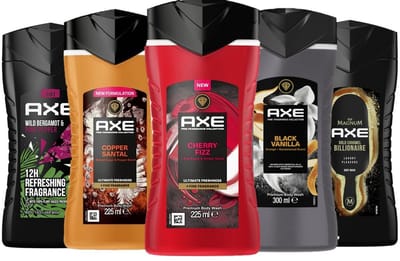 AXE Douchegel - TRY OUT - Fresh Bergamot & Pink Pepper / Copper Santal / Cherry Fizz / Black Vanilla / Magnum Gold Caramel Billionaire