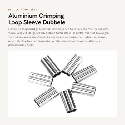 Dailygoods- Crimping Mouw 200 stuks - Dubbele Vat Mouwen - Koper Buis Connector - Corrosiebestendig - Hoogwaardig Materiaal - Professionele Keuze - Visconnector