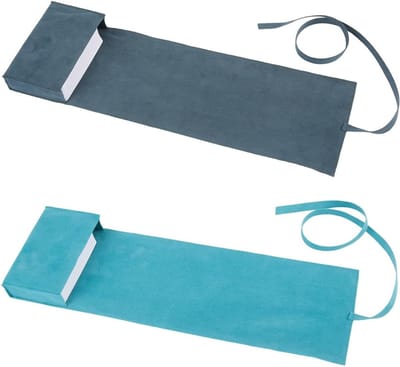 2 Pcs Tarot Card Holder - Tarot Card Storage Bags - Dubbelzijdige Velvet Tarot Card Pouches - Tarot Desk Cover - Tarot Carry Bag voor Beginners - Witchcraft Supplies - Oracle Decks - Grijs Blauw - 5 x