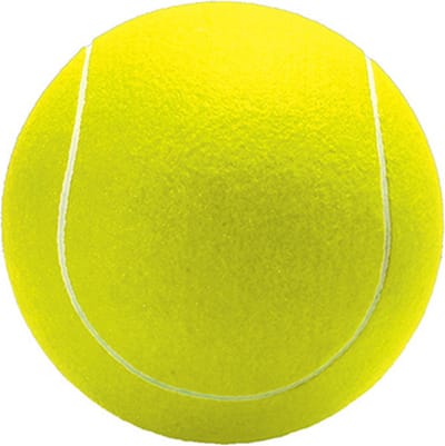 Mega tennisbal XL - geel - 13 cm - grote tennisballen - speelgoed/sportartikelen - Buitenspeelgoed/sportief speelgoed - Tennissen
