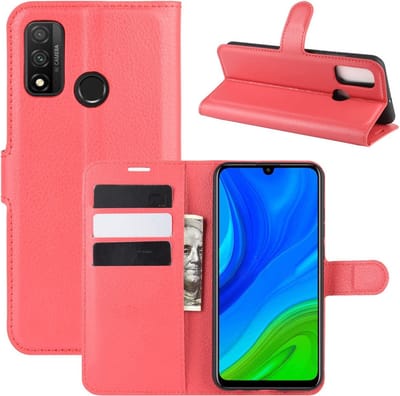 Coverup Hoesje - Geschikt voor Huawei P Smart (2020) Hoesje - Coverup Book Case - Rood