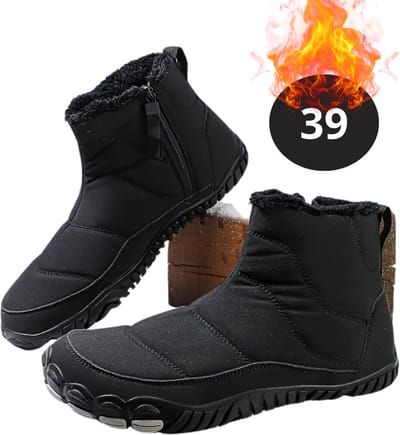 Nivard Snowboots - Sneeuwschoenen - Sneeuwboots - Heren - Wintersport - Ski - Skischoenen - Zwart - 39 - Antislip