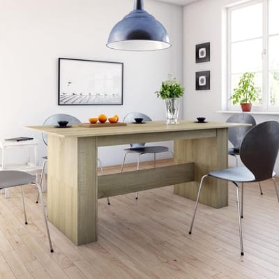 Eettafel - Moderne tafel - Samen eten - Rechthoekige vorm - 180 x 90 cm - Bruin