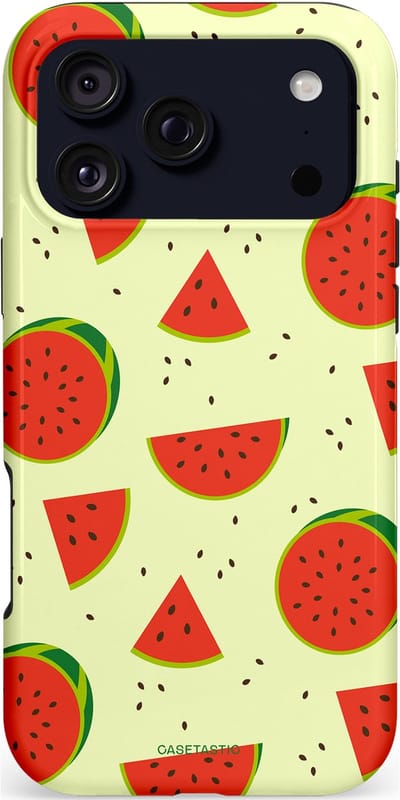 Casetastic hoesje geschikt voor Apple iPhone 17 Pro Max - MagSafe - Dubbellaagse bescherming - Meloen Moment - Fashion Case - Crème Rood Terracotta