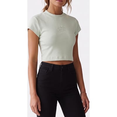 Calvin Klein Short Sleeve Seasonal Logo Baby Tee Phantom Green Taglia: XS | Maglie Sportivi Outlet | Donna | Verde