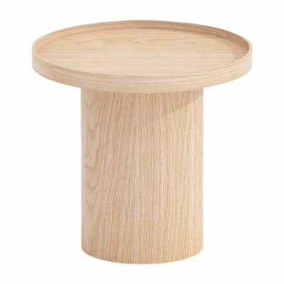 by fonQ Brik Bijzettafel Ø50 cm - Eiken