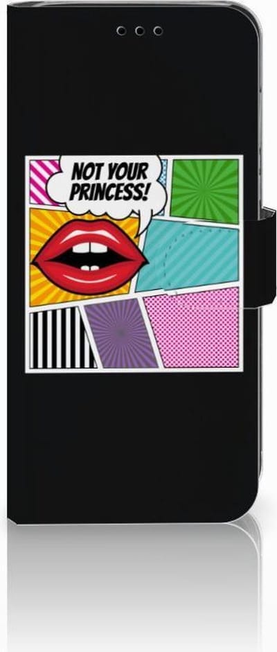 Huawei P20 Lite Wallet Case met Pasjes Popart Princess
