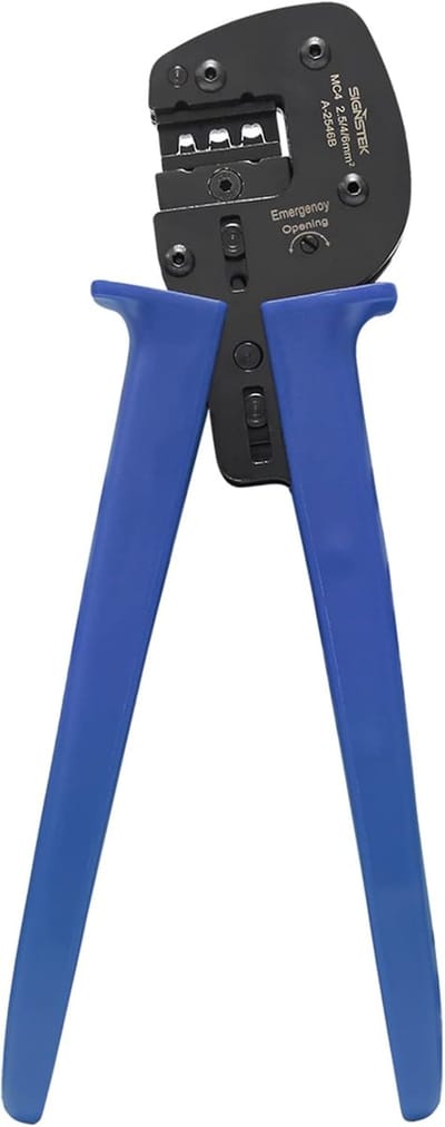 Krimptang Zonnepanelen - PV Kabeltang - Zonnepaneel Installatie - Ergonomisch Ontwerp - 270 mm - Blauw