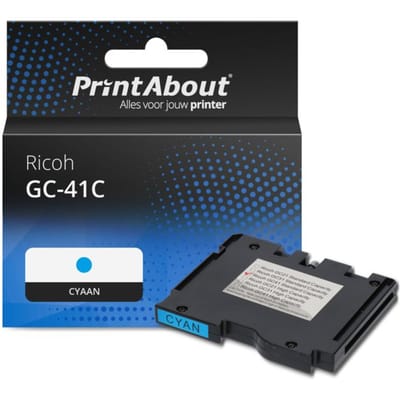 PrintAbout huismerk Inktcartridge GC-41C (405762) Cyaan Geschikt voor Ricoh