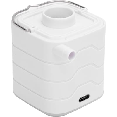 Kleine Luchtpomp met LED-licht Diverse Mondstukken 1600mAh Type C Oplaadbaar Kleine Inflator Deflator white