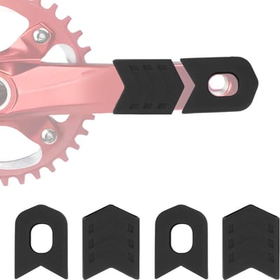 Allecto - Crank Boot Protector - Siliconen Fiets Crank Bescherming - Zwart - MTB Crankstel Caps - Bescherm en Stijl Uw Cranks - Geschikt voor Mount..