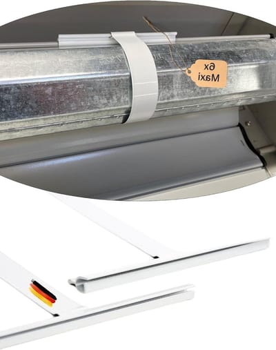 Rolluikophangveren Maxi - Rolluikveren Bevestigingsveer - Rolluiken Monteren - Verenstaal met klinknagel - 19 cm veer - Wit
