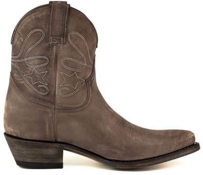 Mayura Boots 2374 Taupe/Grijs/Bruin Lavado Vintage Dames Cowboy fashion Enkellaars Spitse Neus Western Hak Echt Leer Maat EU 37