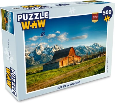 Puzzel Hut in Wyoming - Legpuzzel - Puzzel 500 stukjes