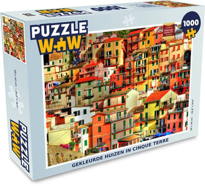 Puzzel Gekleurde huizen in Cinque Terre - Legpuzzel - Puzzel 1000 stukjes volwassenen