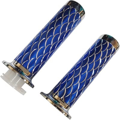 Allecto - Handlebar Grips - Vervangingshandgrepen - Blauw - Aluminium - Geschikt voor Dirt Bikes en Scooters