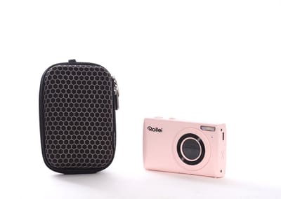 Rollei Compactline Mini Roze - 18x Digitale zoom - 4K Video + 32GB geheugenkaart - + Tas