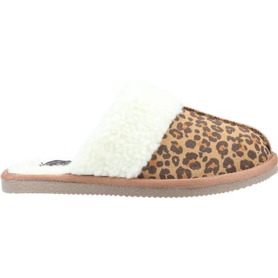Hush Puppies Dames/dames Arianna Luipaardprint suède pantoffels (Bruin/Wit)
