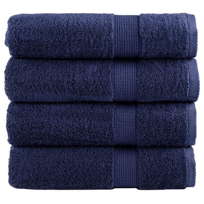 vidaXL - Badhanddoeken - SOLUND - 4 - st - 600 - g/m² - 100x150 - cm - marineblauw