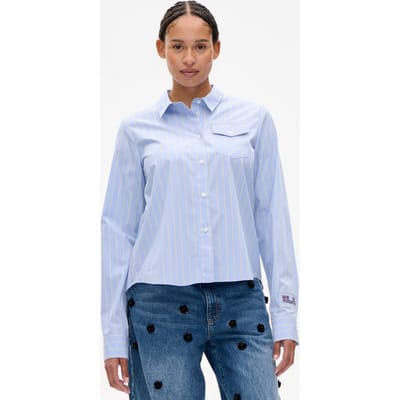 Baum und Pferdgarten Menja Shirt Sky Blue Sunny Stripe Maat: 34 | Longsleeves Outlet | Dames | Blauw