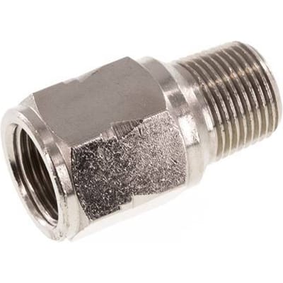 R/Rp 3/8'' M/V Mini Terugslagklep Vernikkeld Messing 10 bar (145 psi) FKM Geen Veer