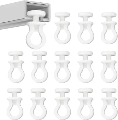 Duurzame en roestvrije gordijnhaken, 120 stuks, voor gordijnrails, douchegordijnen en plafondrails