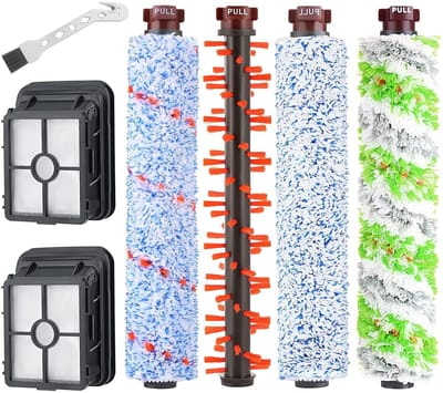 Dailygoods- Hoofdborstelfilteraccessoire 3-in-1 - Multifunctionele Hoofdborstel - Huisdierrolborstel - Vloerborstel - Tapijtborstel - 2 Filters - Stofzuigeraccessoire