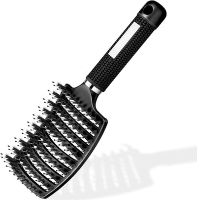 Dailygoods- Haarborstel Antiklit - Varkensharen/Nylon - Voor Krullend/Glad Haar - Antistatisch - Geschikt voor Mannen/Vrouwen/Kinderen - Direct Ontwarren