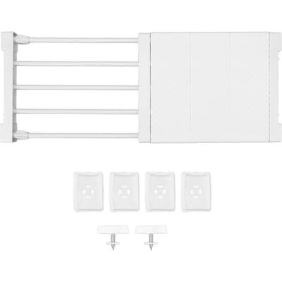 Étagère à tension Séparateur de placard réglable 24 cm de largeur Rack de rangement pour armoire 38 ~ 55 cm / 38?55cm / 15?21.7in Length white