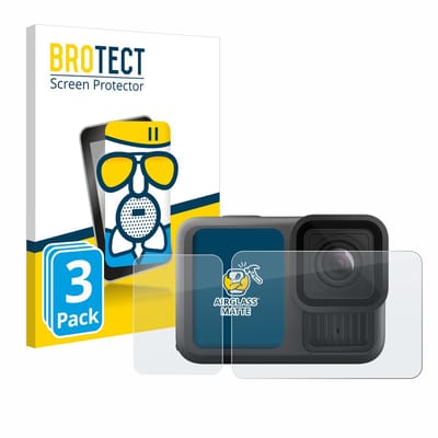 BROTECT - Screenprotector voor GoPro Hero 13 Black - Folie Beschermfolie Beschermglas matte 3 Stuks