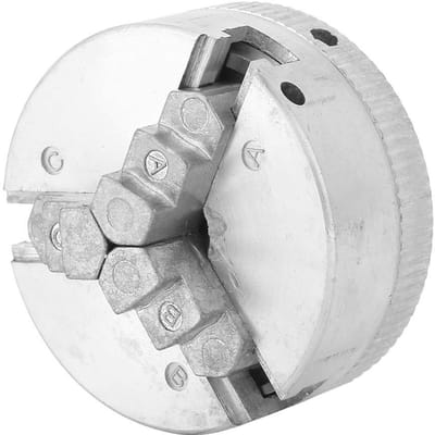 Dailygoods- Draaibank Mini - 3-Klauwen Boorkopklem - Zinklegering - Maximale openingsgrootte 45mm - Minimale openingsgrootte 2mm - Slijtvast en corrosiebestendig - Boorkop