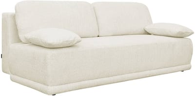 sweeek - 3-zits slaapbank van bouclé met opbergruimte 192 x 100 x 81cm - nelson