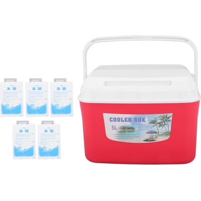 Warmer Koeler Constante Temperatuur Langdurig Draagbare Koelbox met Handvat voor Eten Medicijnen white
