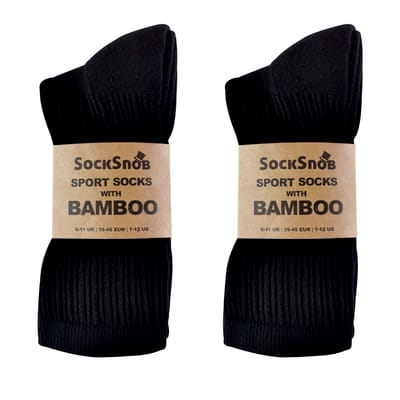 Sock Snob - Unisex 12 paar bamboe katoenen sportsokken