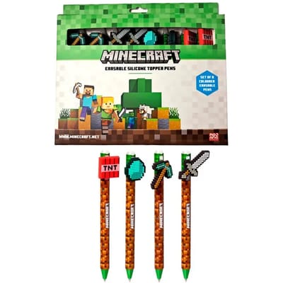 Kleurenschets met uitwisbare inkt Puckator Minecraft (x8)