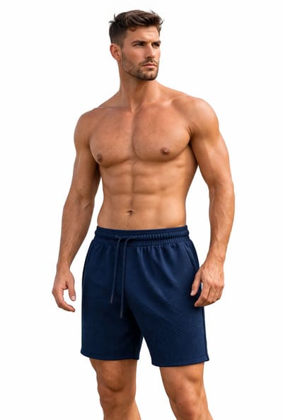 Korte luchtige broek - Zomer - Mode - Stretch - Sportief - Blauw - Short