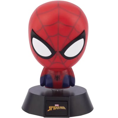 Spider-Man Icon Light – officieel gelicentieerde Disney vrijstaande bureaulamp, gamingkamer decoratie en merchandise voor jongens en meisjes, nachtlampje cadeau-accessoire voor speelkamer en slaapkamer (10 cm) – Paladone