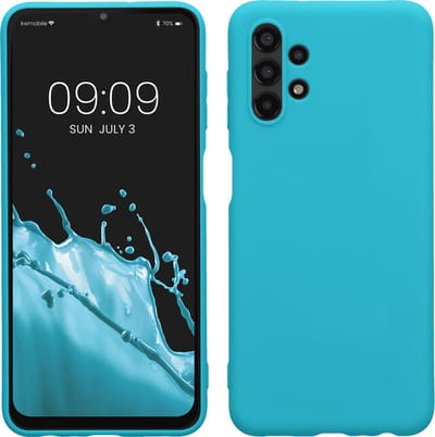 kwmobile telefoonhoesje geschikt voor Samsung Galaxy A13 4G - Hoesje voor smartphone - Back cover in ijsblauw