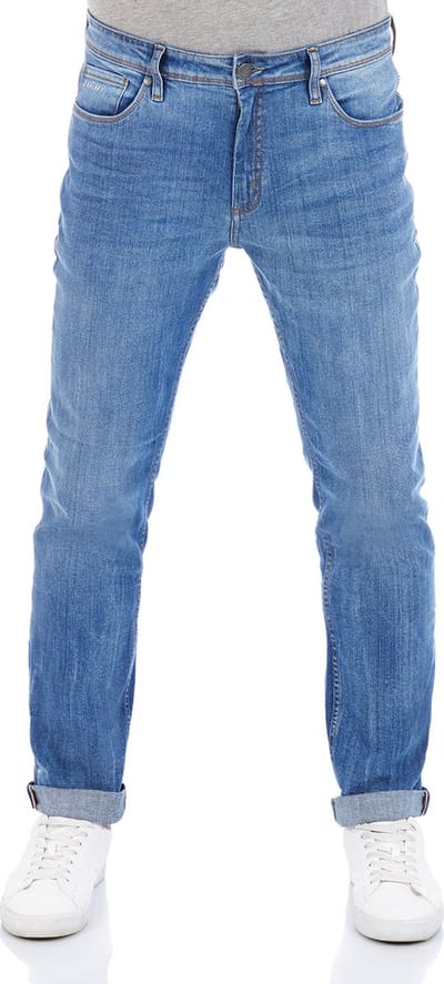 DENIMFY Heren Jeans Broeken DFMiro regular/straight Fit Blauw Volwassenen Denim Jeansbroek