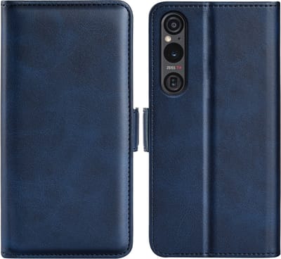 MobyDefend Hoesje - Geschikt voor Sony Xperia 1 VI - Luxe Wallet Book Case (Sluiting Zijkant) - Blauw