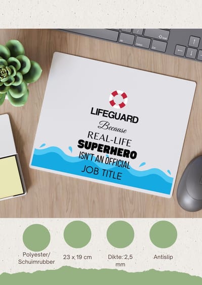 Akyol - 's werelds beste badmeester Muismat - Badmeester - badmeesters - 's werelds beste badmeester - cadeau badmeester - zwemmen - zwemdiploma - cadeau - kado - gift - geschenk - vaderdag - lifeguard - 23 bij 19 cm