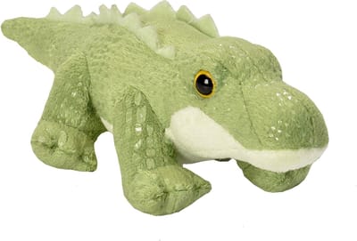 Wild Republic pluche knuffel Krokodil - 13 cm - groen - Speelgoed knuffeldieren
