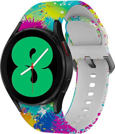 Strap-it Siliconen print bandje perfect fit - geschikt voor Samsung Galaxy Watch 7 (40 & 44mm) / Galaxy Watch 6 (Classic) / Galaxy Watch 5 / Galaxy Watch 5 Pro / Galaxy Watch 4 / 4 Classic / Watch FE - painted