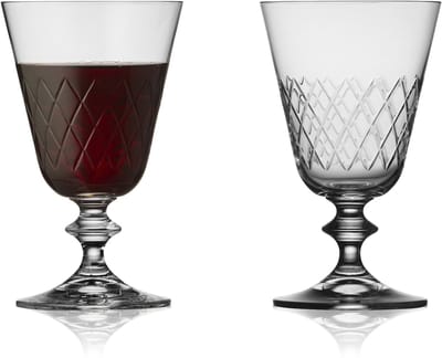 Lyngby Glas Eaton kristal wijnglazen rode wijn - 260 ml - set van 2 - wijnglazen set, vaatwasserbestendig