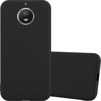 Cadorabo Hoesje geschikt voor Motorola MOTO G5S in CANDY ZWART - Beschermhoes gemaakt van flexibel TPU silicone Case Cover