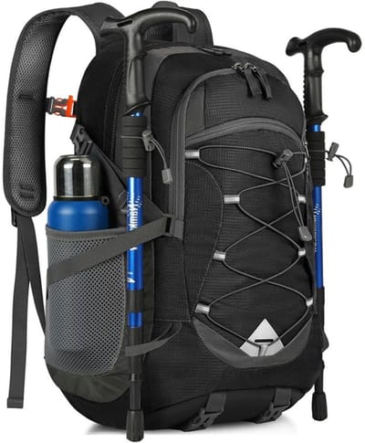 TopChoice® Trekrugzak - Wandelrugzak - Dagrugzak - 40L - Zwart